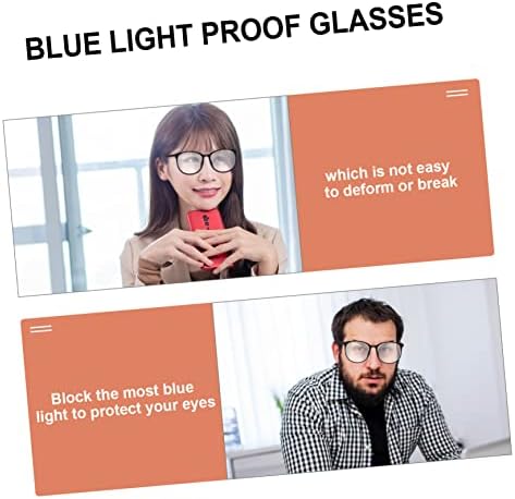 SOLUSTRE 2db Anti Kék Fény Szemüveg Kék Fény Szűrő Szemüveg Vintage Szemüveg Tiszta Szemüveg Négyzet, Kocka, Szemüveges