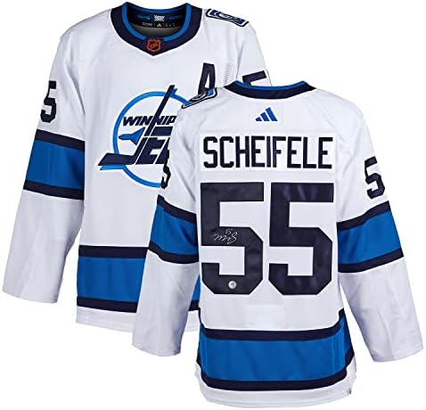 Mark Scheifele Aláírt Winnipeg Jets Fordított Retro 2.0 Az Adidas Jersey - Dedikált NHL-Mezek