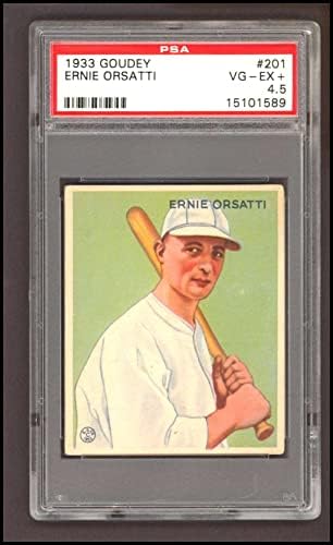 1933 Goudey 201 Ernie Orsatti St. Louis Cardinals (Baseball Kártya) PSA a PSA 4.50 Bíborosok