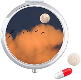 A Hold Sötét Éjszaka Felhők Tabletta Esetben Zsebében Gyógyszer Tároló Doboz, Tartály Adagoló