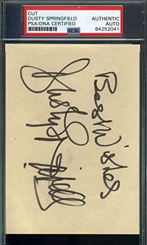 Dusty Springfield PSA DNS-Coa Aláírt Album Oldal Autogramot