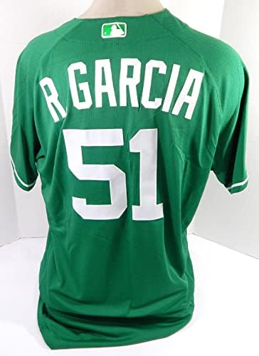 2022 Detroit Tigers Rony Garcia 51 Játék Kiadott Zöld Jersey-St Patricks 48 245 - Játék Használt MLB Mezek