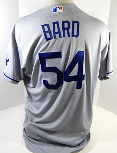 2020-ig a Los Angeles Dodgers Josh Bard 54 Játék Kiadott Szürke Jersey 2 & 20 Patch 48 1 - Játék Használt MLB Mezek
