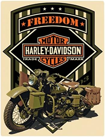 Harley-Davidson Szabadság Zöld Katonai Dombornyomott Adóazonosító Jel, 13 x 17 cm 2011351