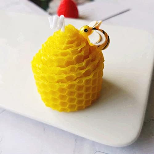 3D-Méhecske Parfüm a Gyertya Sárga Méh Viasz, Tiszta, Kerek alapú, Kézzel készített Honeycomb Gyertya 1998 Ház Karácsonyi