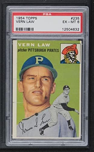 1954 Topps 235 Vern Törvény Pittsburgh Pirates (Baseball Kártya) PSA a PSA 6.00 Kalózok