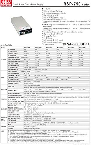 Programozható 753.6 W 48V 15.7 EGY RSP-750-48 Meanwell AC-DC Egyetlen Kimeneti RSP-750 Sorozat jót Kapcsolóüzemű Tápegység