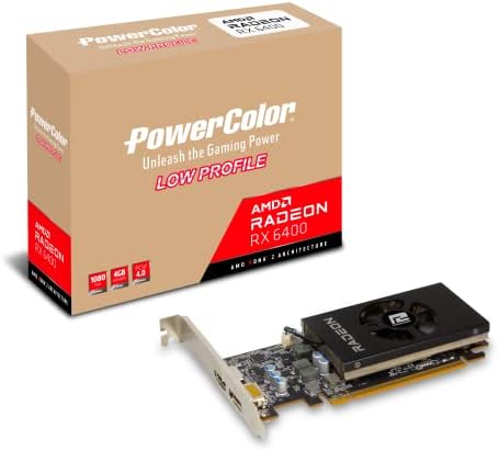PowerColor AMD Radeon RX 6400 Alacsony Profil Grafikus Kártya 4GB Memória GDDR6
