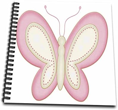 3dRose Aranyos Rózsaszín, Bézs Kép Varrott Pillangó Illusztráció - Rajz Könyvek (db_357003_1)