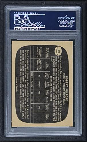 1966 Topps 19 Bob Pulford Toronto Maple Leafs (Hoki-Kártya) PSA a PSA 8.00 Maple Leafs