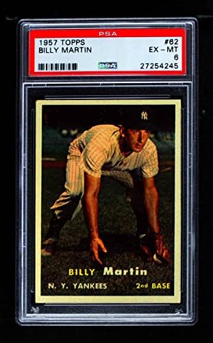 1957 Topps 62 Billy Martin New York Yankees (Baseball Kártya) PSA a PSA 6.00 Yankees