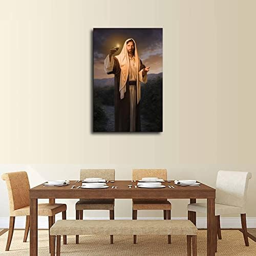Katolikus Jézus Plakát, Esztétika Wall Art Kép Nyomtatási Modern Család Hálószoba, Iroda Dekoráció, Poszterek (Keretben,12×18