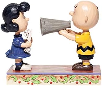 Enesco Jim Shore Mogyoró Karácsonyi Szépségverseny Charlie Brown pedig Lucy Igazgatók Figura, Többszínű