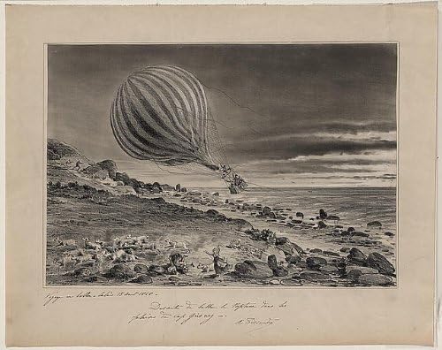 HistoricalFindings Fotó: Jules Duruof,Gaston Tissandier,Léggömb,Neptunusz,Cape Gris-T Nez,Franciaország,1868