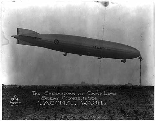 HistoricalFindings Fotó: A Shenandoah a Táborban Lewis,vasárnap, október 19,1924,Tacoma,Washington,Léghajó