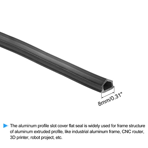MECCANIXITY Alumínium Profil Nyílás Fedelét Lapos Tömítés Fekete 4M 8 mm-es 3030 4040-Sorozat 3D Nyomtató Kellékek Csomag