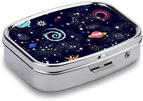Tablettát Az Esetben Tér Galaxy Csillagkép 2 Rekeszes Hordozható Gyógyszeres Dobozt Utazási Tabletta Szervező