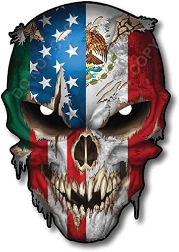 Matricák Haley USA-Mexikó Amerikai Mexikói Ország zászló matrica tükröző szemek matricát az autó teherautó SUV vinil