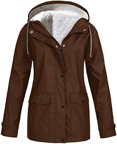 A téli Kabátok Női Meleg, Vastag, Bélelt Fleece Túlméretezett Kapucnis Kabát, Vízálló Sí Hó Teljes Zip Kabátok