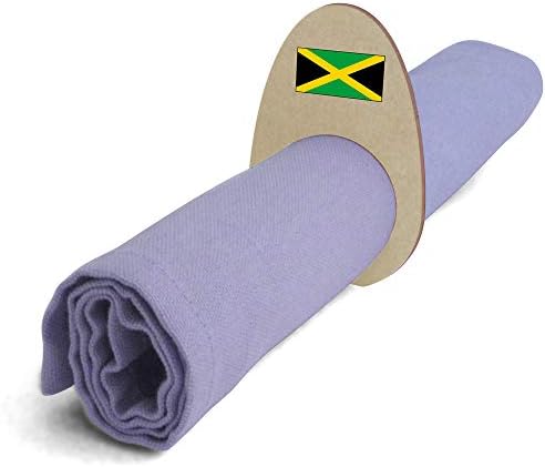 Azeeda 5 x 'Jamaica Zászló' Fa Szalvéta Gyűrű/Jogosultjai (NR00037749)