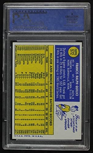 1970 Topps 572 Frank Quilici Minnesota Twins (Baseball Kártya) PSA a PSA 9.00 Ikrek