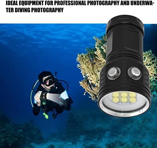 Víz alatti Fáklya, LED Búvárkodás Zseblámpa 3 Színben 7 Mód Biztonságos 328ft Mélység a Fotózás