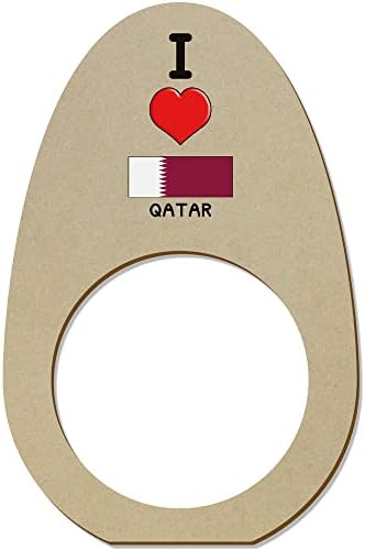 Azeeda 5 x 'Szeretem Katar' Fa Szalvéta Gyűrű/Jogosultjai (NR00052231)