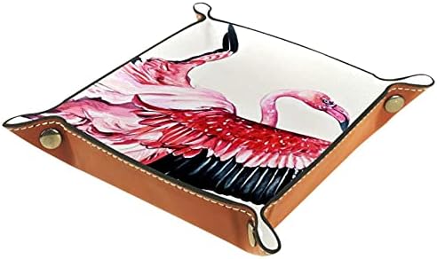 Rózsaszín Flamingók a Home Office Travel kávézóban Tálca Doboz