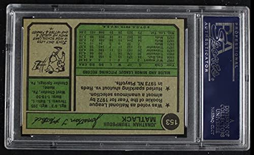 1974 Topps 153 Jon Matlack New York Mets (Baseball Kártya) PSA a PSA 8.00 Mets