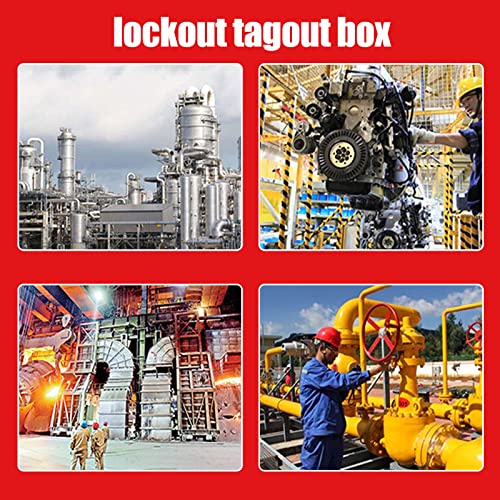 Alamanda Lockout Tagout Zár Hordozható Loto Doboz Készlet Biztonsági Lakat Doboz 4 Csomag Zár Ki Címkét Ki Állomás