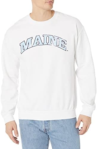 NCAA Maine Fekete Medvék 50/50 Kevert 8 Unciás Vintage Arch Sleeve Pulóver