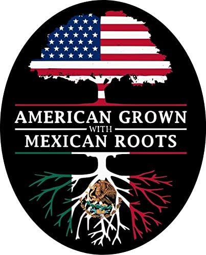 2 db Amerikai Felnőtt a Mexikói Gyökerek, 3 inch | Mexikói-Amerikai Matricák para Carro Mexikói Büszkeség Pegatinas