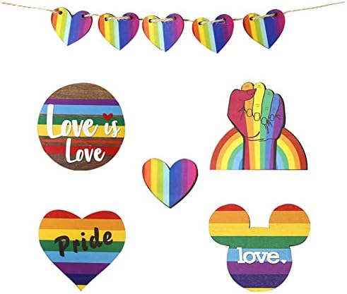 6db Büszkeség Többszintű Tálca Dekoráció Szivárvány LGBTQ Büszkeség Dekoráció Többszintű Z Dekoratív Tálca Büszkeség