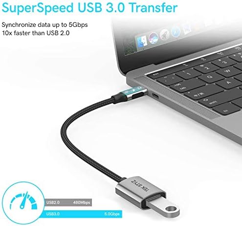 Tek Styz USB-C USB 3.0 Adapter Kompatibilis a Tecno Camon 18 Premier OTG Típus-C/PD Férfi USB 3.0 Női Converter. (5Gbps)