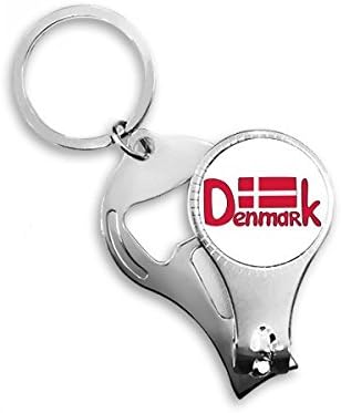 Demark Nemzeti Zászló Piros Mintás Köröm Zimankó Gyűrű Kulcstartó Sörnyitó Clipper