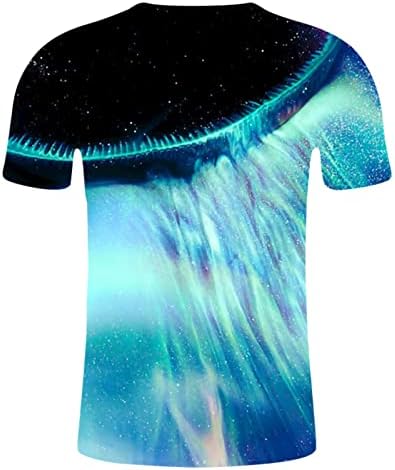 DSODAN Férfi Katona Rövid Ujjú T-shirt Nyár Utca 3D-s Digitális Galaxy Nyomtatott Sleeve Tee Maximum Alkalmi Strand