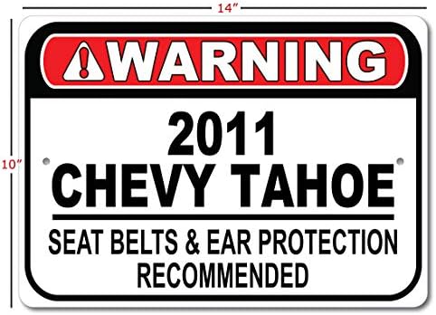 2011 11 Chevy Tahoe biztonsági Öv Ajánlott Gyors Autó Alá, Fém Garázs Tábla, Fali Dekor, GM Autó Jel - 10x14 cm
