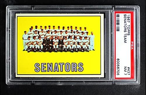 1967 Topps 437 Szenátorok Csapat Washington Senators (Baseball Kártya) PSA a PSA 7.00 Szenátorok