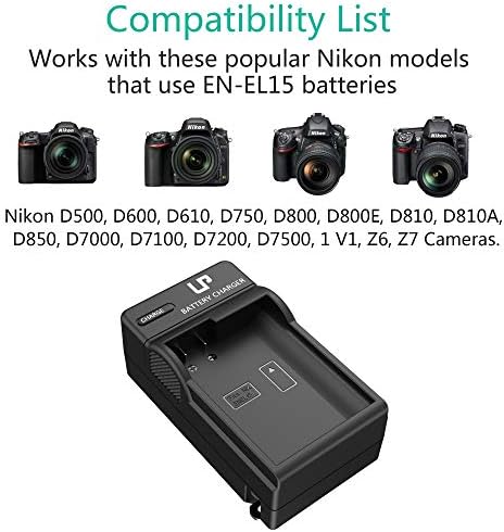 EN-EL15 HU EL15a Akkumulátor Töltő, LP Töltő Kompatibilis Nikon D7500, D7200, D7100, D7000, D850, D750, D500, D810a,
