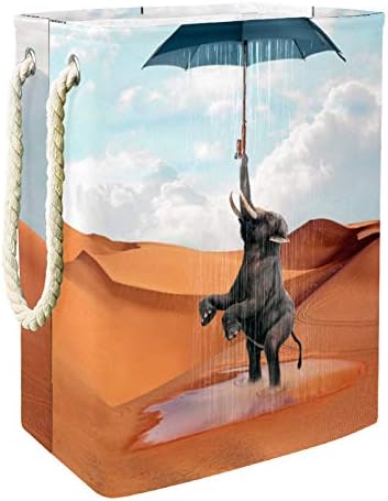 Manipuláció Elefánt Sivatagban Eső, Aszály Esernyő Szennyes Kosár Kosarad Magas, Erős Összecsukható a Felnőtt Gyerekek