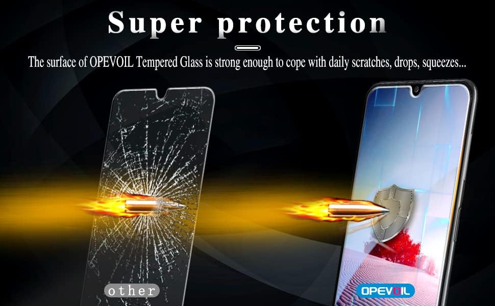 Opevoil [3 Csomag] Célja A Samsung Galaxy A32 5G Edzett Üveg kijelző Védő fólia, 9H Keménység, Anti Karcolás, Buborék