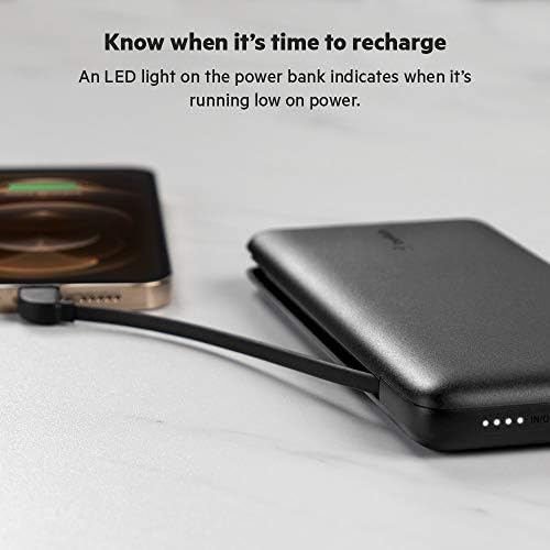 Belkin BoostCharge Plusz 10k mAh Teljesítmény Bank Integrált Lightning Kábel & USB-C Kábel - Töltő iPhone - Hordozható
