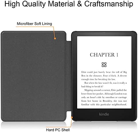 Kindle Paperwhite Esetben 11 Generációs 2021(Model No.M2L3EK) Vékony, Tartós PU Bőr borítású Illik 6.8 Kindle(11 Gen