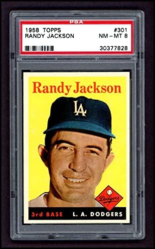 1958 Topps 301 Randy Jackson Los Angeles Dodgers (Baseball Kártya) PSA a PSA 8.00 Dodgers
