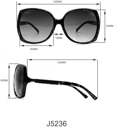 Jessica Simpson J5236 Túlméretezett Női Téglalap alakú Napszemüveg Uv Védelem. Glam Ajándékot Neki, 60 Mm-es Pillangó